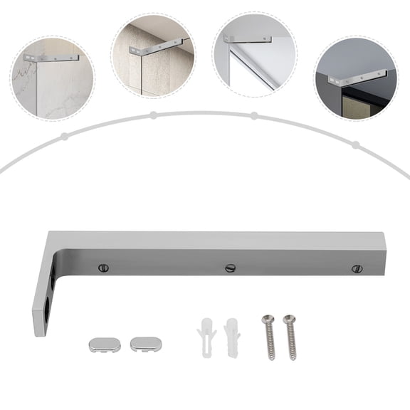 Glass Door L-Shape Stabilizing Bracket, Glass Support Bracket Stabilizer