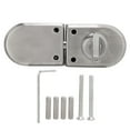 Glass Door Lock Oval Sliding Double Opening Glass Door Lock Punch Free