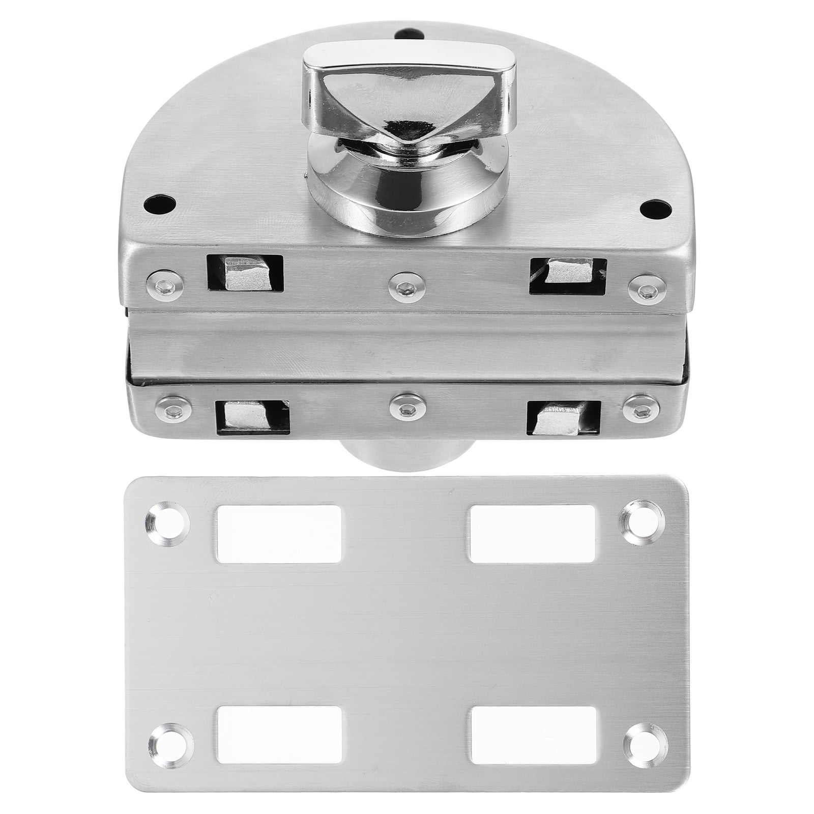 Glass Door Lock Stainless Steel Single Open Frameless Door Hasps for