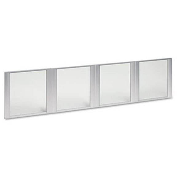 Glass Door Set With Silver Frame For 72" Wide Hutch- 4 Doors/Set