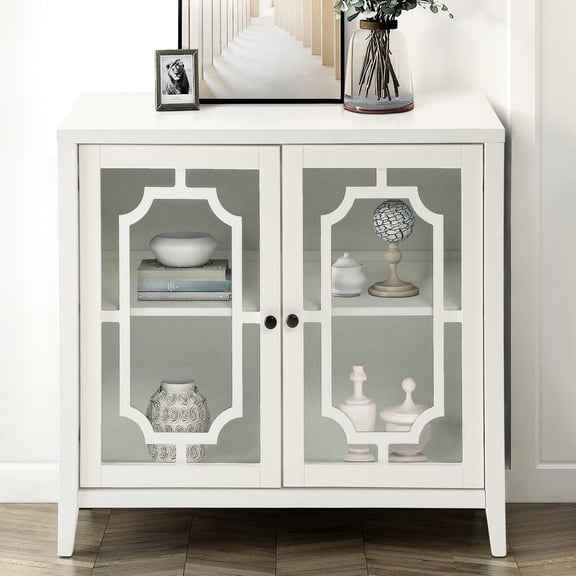 Glass Doors for Decor / Primary Living Furniture / Tapered Leg Stability