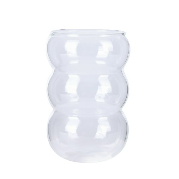 Glass Drink Cup Vintage Fluted Ribbed Glassware Ripple Drinking Glasses Glassware Housewarming Gift Home Kitchen Bar Party Accessories