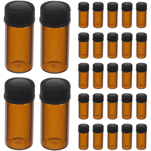 Glass Dropper Bottles with Reliable Design 3ml 100pcs Small Sample Vials for Essential Oils and Cosmetic Liquids for Personal and Professional Travel Use
