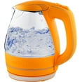 thumbnail image 1 of Glass Electric Kettle Hot Water Boiler 1.5 Liter Borosilicate Glass Fast Boiling Countertop Heater - BPA Free Auto Shut Off Instant Water Heater Kettle for Coffee & Tea Maker - White KG83W, 1 of 11