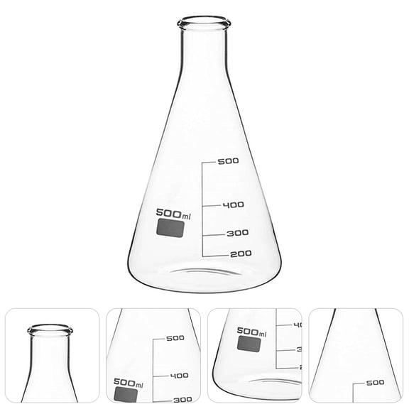 250ml Clear Glass Erlenmeyer Flask Single Neck Boiling Flask Round Bottom Reaction Laboratory Experiment Flask