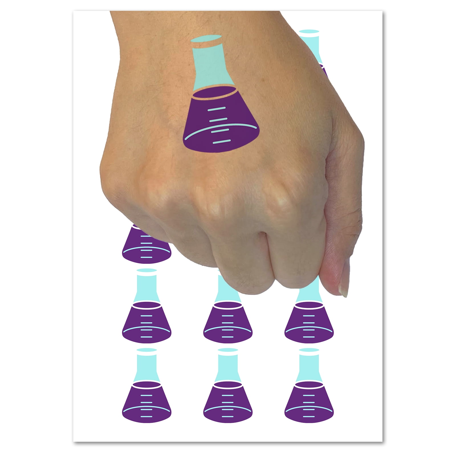 Glass Erlenmeyer Flask Chemistry Science Water Resistant Temporary