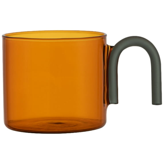 Glass Espresso Cup for Cappuccinos 300ml Dishwasher Safe Coffee Mug with Handle
