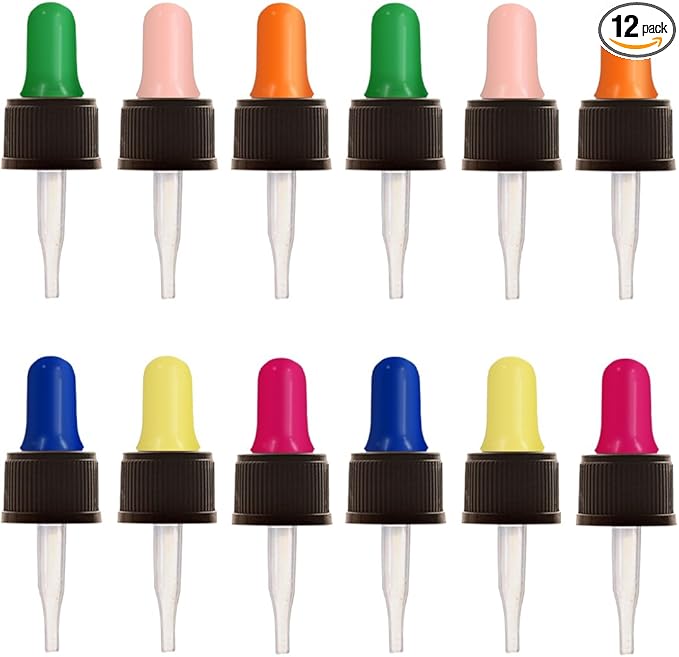 Glass Eye Droppers for 5ml Essential Oil Bottles 12Pack
