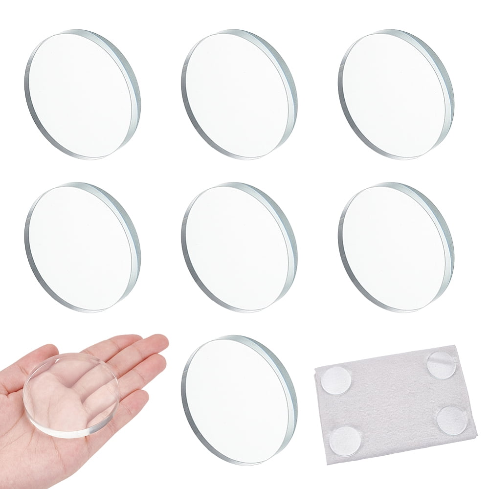 Glass Eyelash Extension Pads Grafting Eyelashes Tools Flat Round 5.9x1cm 8pcs/set