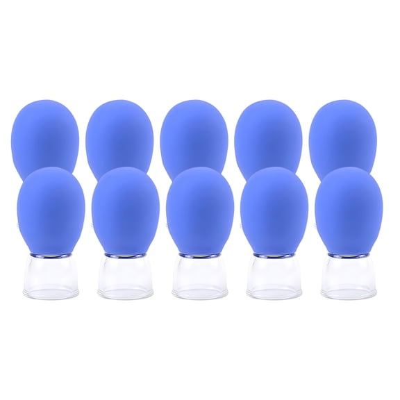 Glass Face Cupping Cup Set Silicone Massage Vacuum Suction Cupping Cups for Body Face Leg Arm Shoulder Muscle