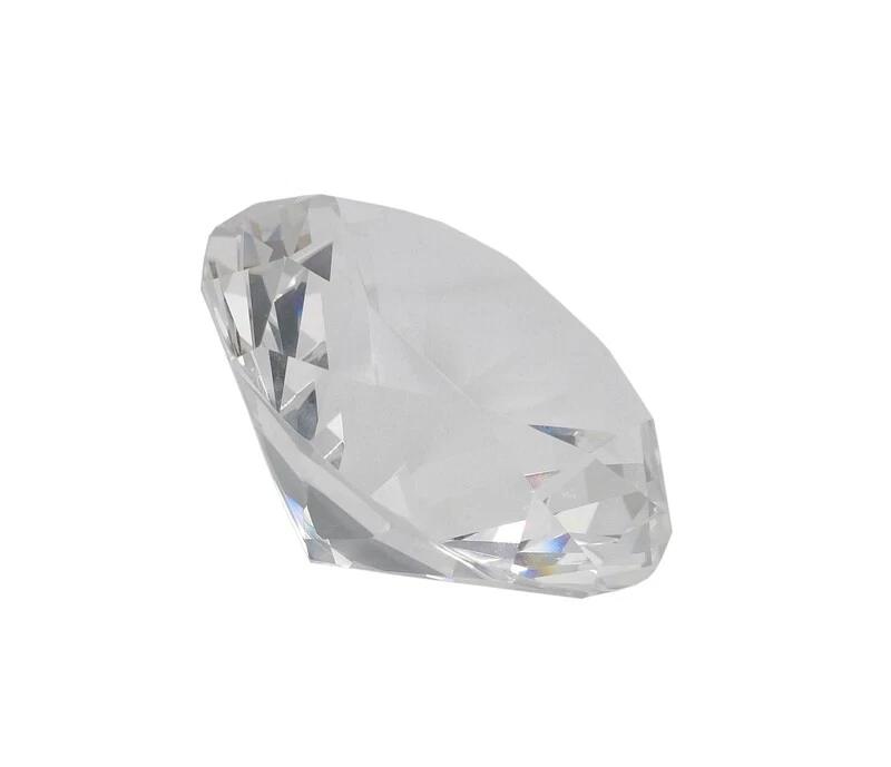 Glass Faceted Diamond Paperweight Wedding Favor Home D??Cor Kids Treasure Gift