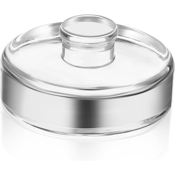 Glass Fermenting Weight for Wide Mouth Mason Jar, Heavy Glass Lid for Storage, 2.75 X 1.18 Inch, Silver