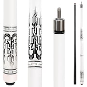 Glass Fiber Pool Cue 58" Professional Pool Stick 12.7mm 4-Layer Tip Low Deflection Cue Stick, 3 * 8/8Joint Pin, Ultra-Smooth, Billiard Cue Sticks White/20oz