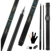 Glass Fibre Pool Cue Stick 58" Billiard Cue Sticks Professional Low Deflection Pool Sticks