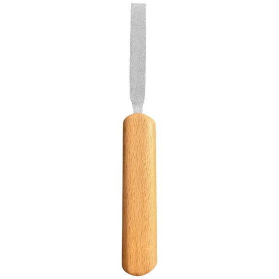 Glass File Tool, 5.9 in / 15 cm Metal Craft File with Wooden Handle, Silver Hand File for Deburring, Polishing, Shaping, DIY Glass Crafting, Jewelry Making, Ceramic Projects