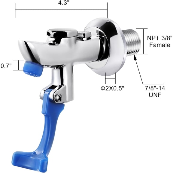 Glass Filler Faucet Wall Mount - Solid Brass, Commercial Water Filler Faucet for Bar, Diner, Cafe, Restaurant, Kitchen and Coffee Shop, 3/8 Male Inlet