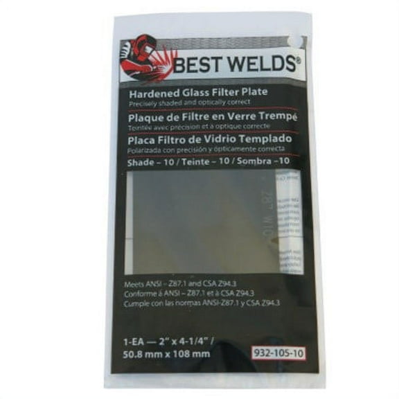 Glass Filter Plate, Shade 9, 2 in x 4-1/4 in, Green