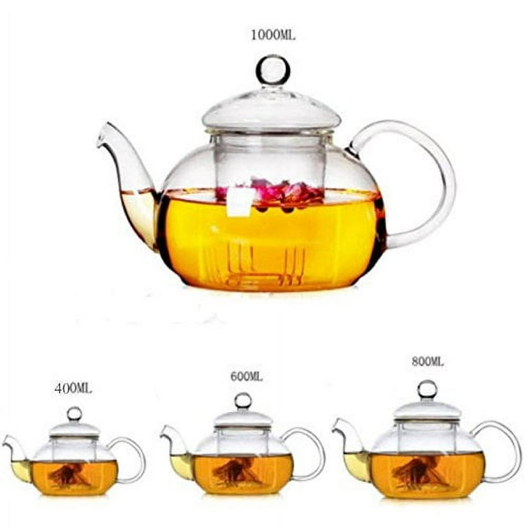 Glass Filtering Tea Maker Teapot 600ml personal tea pot BY BA Collections