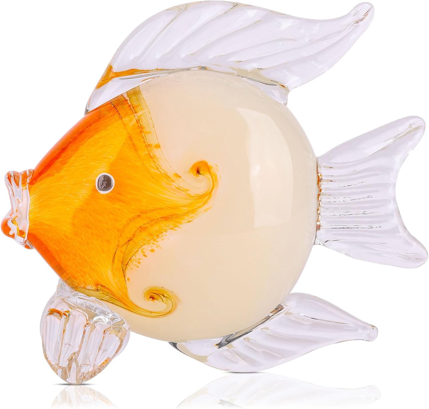 Glass Fish Figurines - Coastal Home Decor, Modern Ocean Centerpieces ...