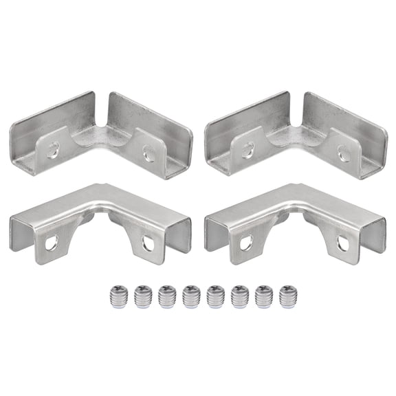 Glass Fixing Clip, 4 Pack for 10-12mm 304 Stainless Steel L-shaped Glass Connector