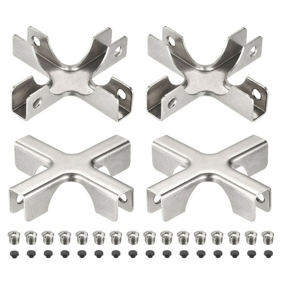 Glass Fixing Clip, 4 Pack for 6-10mm Cross Shaped Glass Combination Fixing Bracket
