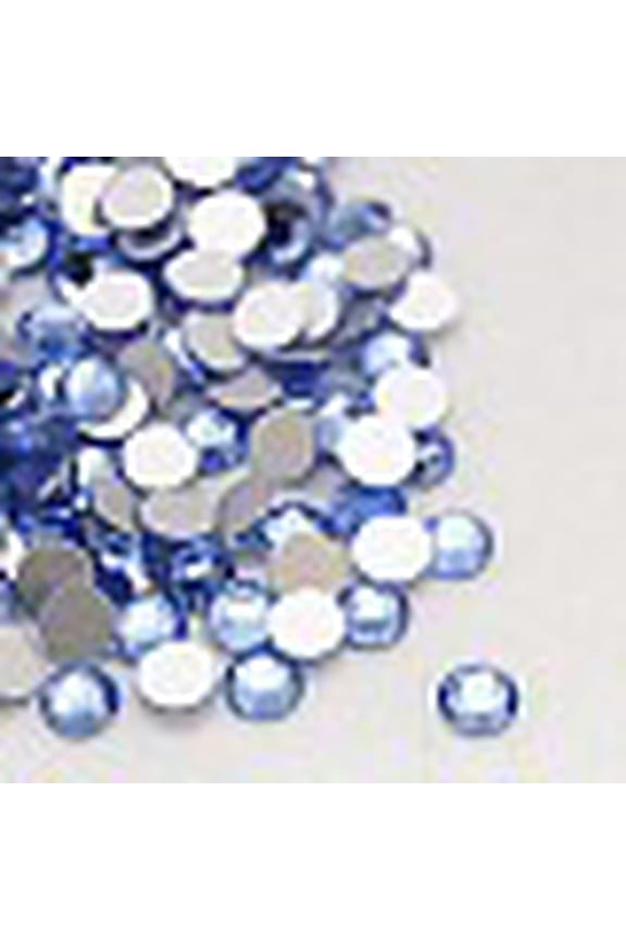 Glass Flat Back RhinestoneGrade ABack PlatedFacetedHalf RoundLight Sapphire4.6~4.8mmabout 1440pcs/bag