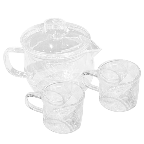 Glass Flower Teapot Small Loose Leaf Kettle for Scented Water Brewing Office and Home Use