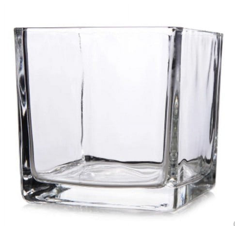 Glass Flower Vase Modern Style Glass Flower Cube Vase Desktop Succulent Pots Vase