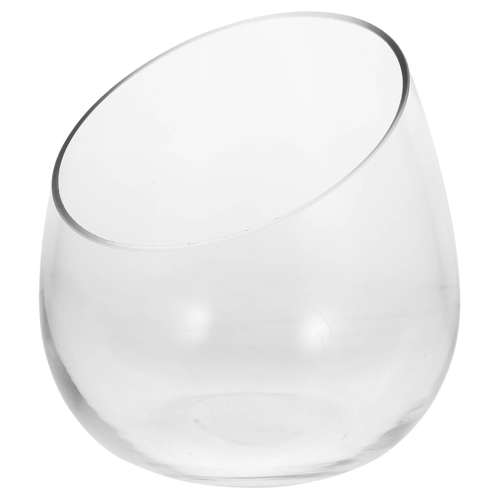 Glass Flower Vase Modern Style Glass Flower Oblique Vase Desktop