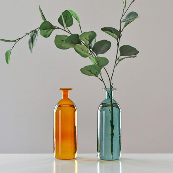 Glass Flower Vases, Decorative Rustic Floral Vases For Home Decor Centerpieces, Events, Single Flower Bud Vase, Vintage Look