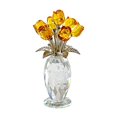 thumbnail image 1 of Glass Flowers,Glass Rose,Transparent Glass Rose Bouquet Ornament - Handcrafted Crystal Flower Decor for Home Tabletop, Ideal Valentine's Day Gift for Her(Yellow), 1 of 6