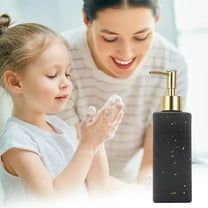 Glass Foaming Soap Dispenser | Refillable Foam Pump Bottle for Hand Soap & Body Wash | 8 oz Capacity | Elegant Black Design for Bathroom & Kitchen Countertops