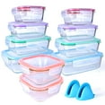 thumbnail image 1 of Glass Food Storage Airtight and Leakproof Containers Set 20 Pieces, 1 of 7