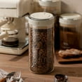 thumbnail image 1 of Glass Food Storage Container-Airtight Kitchen Canister for Coffee,Rice,Flour & Snacks 3 Sizes (9.76",6.3",4.49" Height) Borosilicate Glass with Silicone 1-Piece Set, 1 of 6