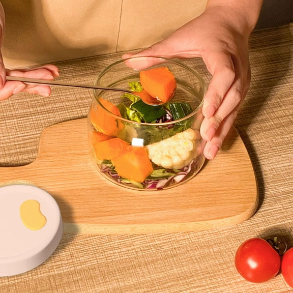 Glass Food Storage Container with Lid, Leak Proof Borosilicate Bento Box for Lunch Meal Prep, Microwave Safe Reusable Food Jar for Kitchen Refrigerator and Office