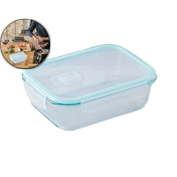 Glass Food Storage Containers Baking Containers with Locking Lids, Square Storage Glass Container, Rectangular Glass Box Storage Container, Leak Proof Microwave Oven Safe