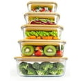 thumbnail image 1 of Planet Avenue Glass Food Storage Containers with Bamboo Lids – Airtight, Stackable, Eco-Friendly, BPA-Free – Set of 5, 1 of 10