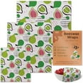 thumbnail image 1 of Glass Food Storage Containers,Beeswax Wraps For Food 3 Reusable Food Sheets For Fruits And Vegetables 2024 New Food Paper Sheets Plastic Biodegradable Recyclable And, 1 of 4