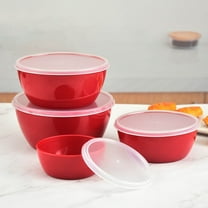 Airtight Food Storage,Mixing Bowls With Lids Set – Multi Use Stackable Airtight Storage Containers – Salad Bowls With Lids – Microwave & Dishwasher Meal Prep Container Set Of 4