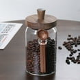 thumbnail image 1 of Glass Food Storage Containers with Bamboo Lids Large Jars for Coffee Bar Tea Sugar Coffee Beans Snacks(‎Clear Glass), 1 of 7