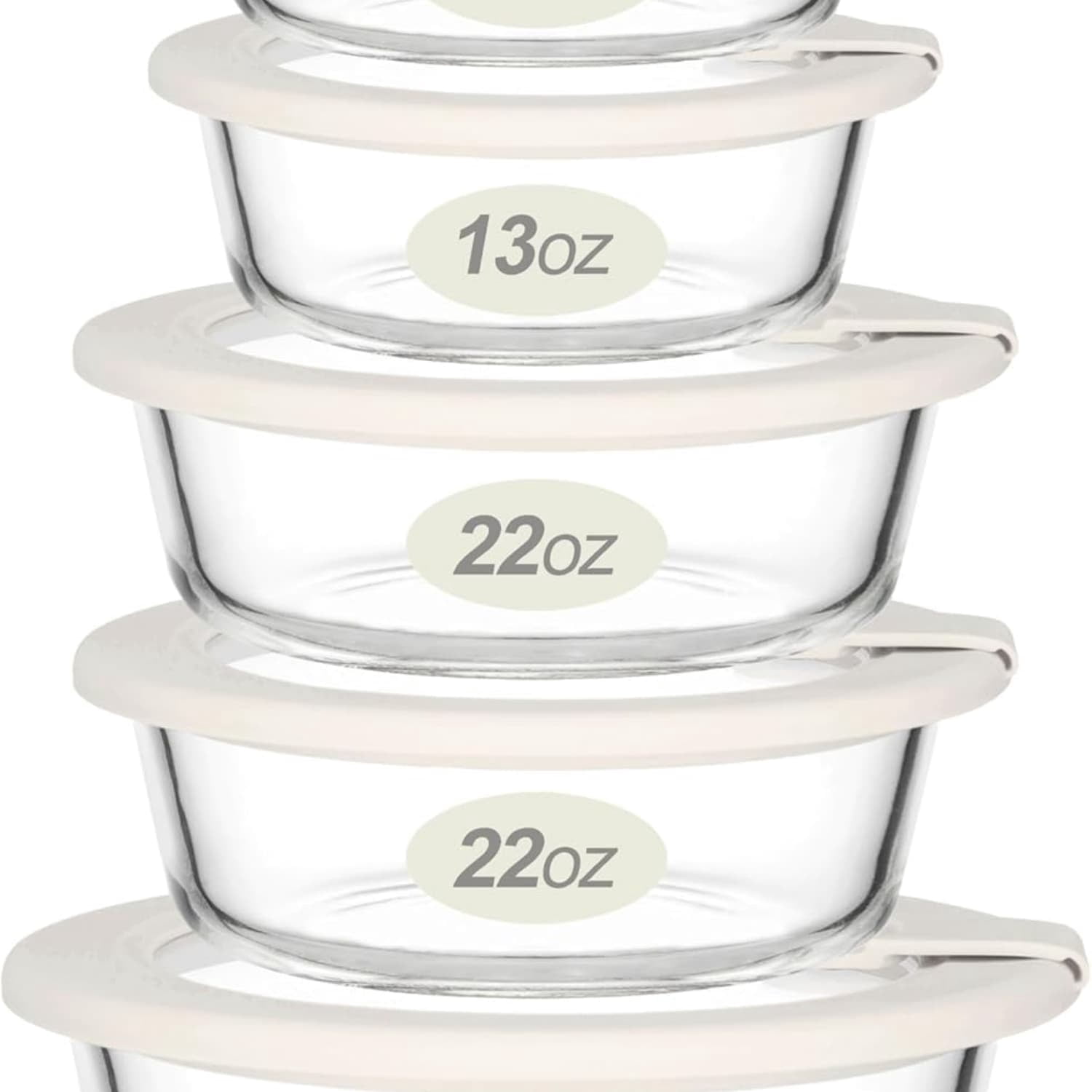 Glass Food Storage Containers with Glass Lids, Microwave Food Container ...