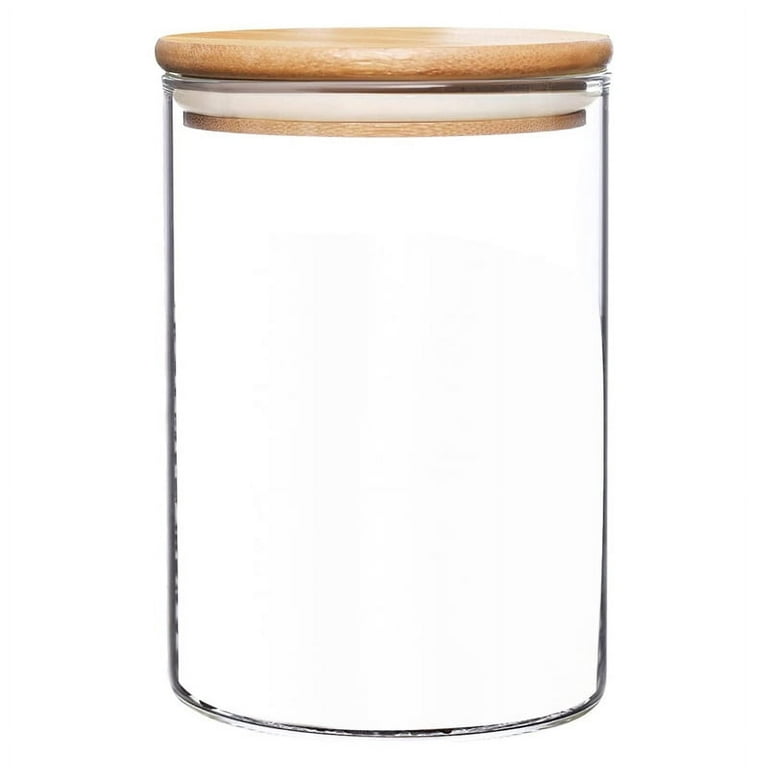 Glass Food Storage Containers with Lids Glass Food Storage Jars for Coffee  Bar Tea Sugar (27 FL OZ)