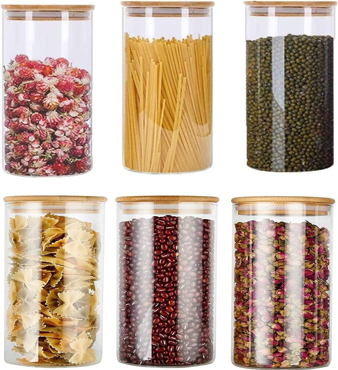 Glass Food Storage Jars Containers, Glass Storage Jar with Airtight