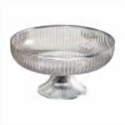 Glass Fruit Bowl, Decorative Glass Bowl, Decorative Pedestal Bowl for Table Décor, Fruit Bowl for Kitchen Counter Decor, 10.23x5.31"