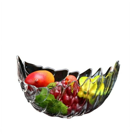 Glass Fruit Bowl Glass Dessert Bowls Fruit Plate European Simple Fruit Basket Exquisite Glass Bowls Salad Bowls for Family Wedding Bar Restaurant Coffee Table