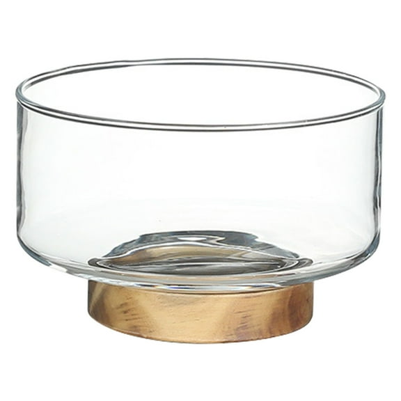 TEHAUX Fruit Storage Tray Khaki Glass 1Set 7.0in Diameter