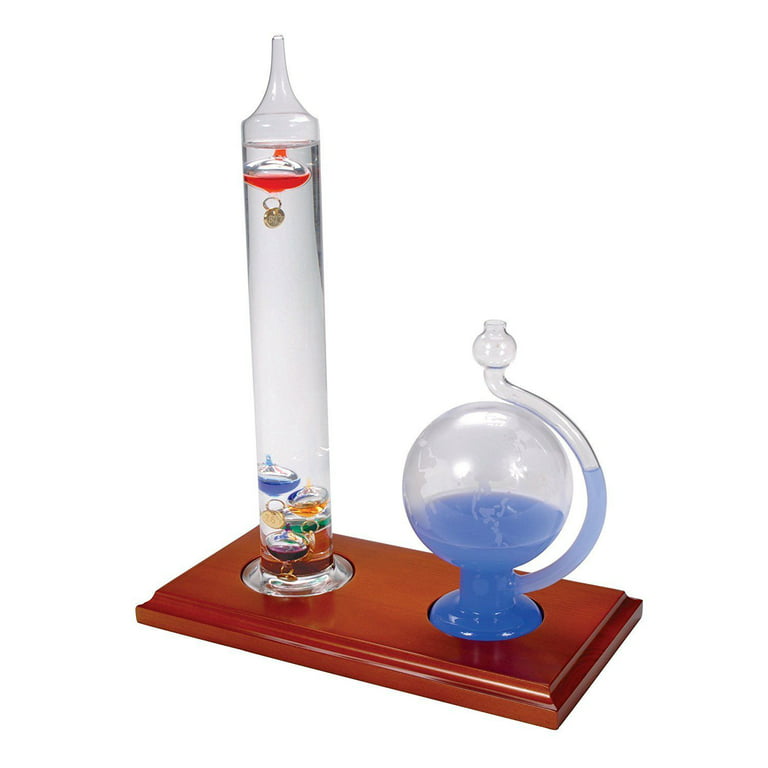 Galileo Thermometer with Globe Storm Glass, Decorative Galileo