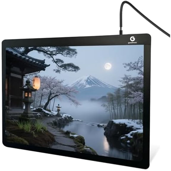 Glass Gaming Mouse Pad with LED Lights,Professional Esport Mousepad with Type C Port, Ultra-Smooth Hard Surface for Office Bedroom and Gaming, Large Non-Slip Silicone Base11.8" x 15.7"$$Office