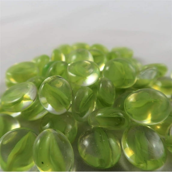Glass Gaming Stones: Green Cat's Eye