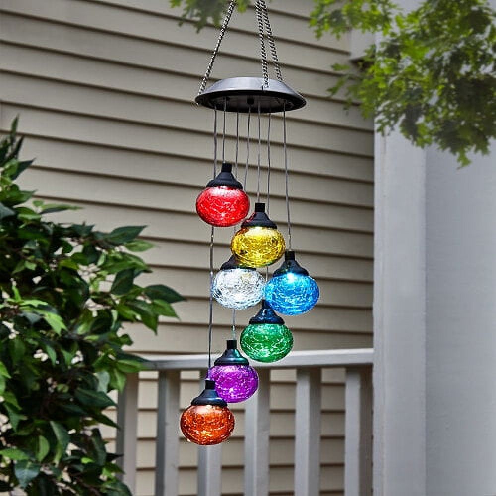 Glass Globe LED Solar Light Mobiles Multi Walmart